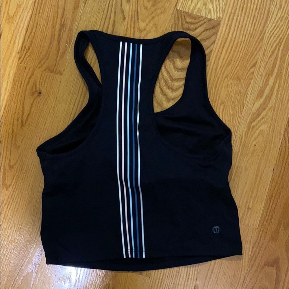 all access black cropped tank top